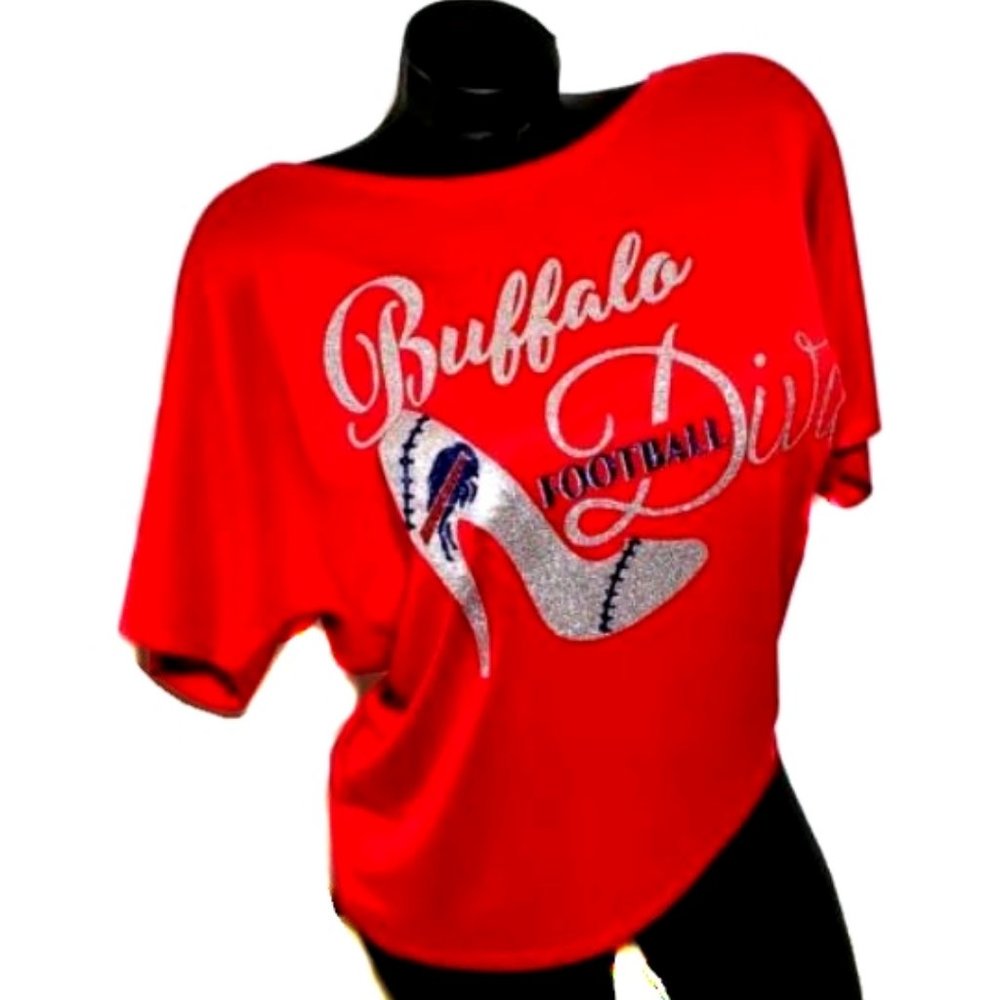 Buffalo Football Diva Red Ladies Relax Tee.